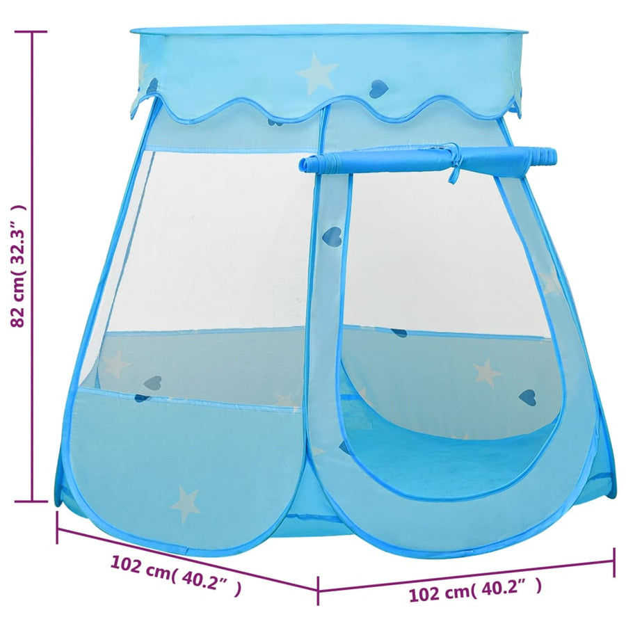 Kinderspeeltent Met 250 Ballen 02X02X82 Cm Blauw Multikleur