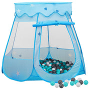 Kinderspeeltent 102x102x82 cm met 250 ballen blauw