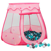 Kinderspeeltent 102x102x82 cm roze met 250 ballen