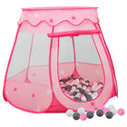 Kinderspeeltent 102x102x82 cm roze met 250 ballen