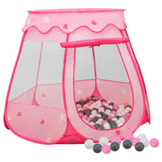 Kinderspeeltent 102x102x82 cm roze met 250 ballen