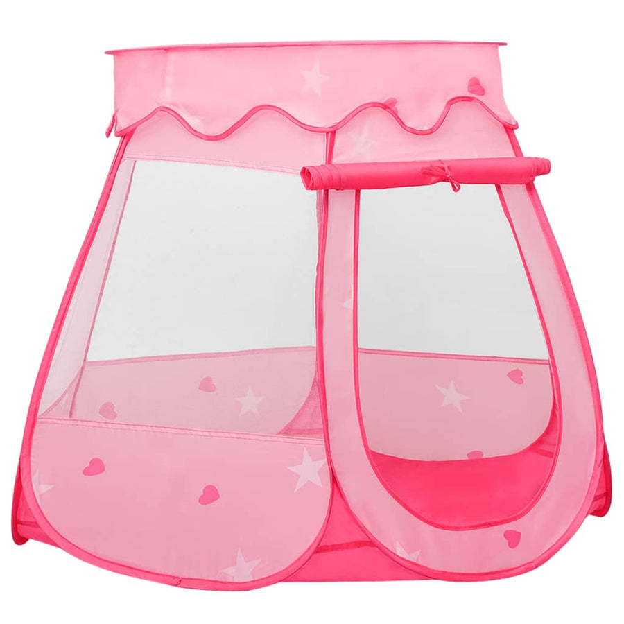 Kinderspeeltent Met 250 Ballen 02X02X82 Cm Roze Meerkleurig 2