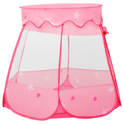 Kinderspeeltent Met 250 Ballen 02X02X82 Cm Roze Meerkleurig 2