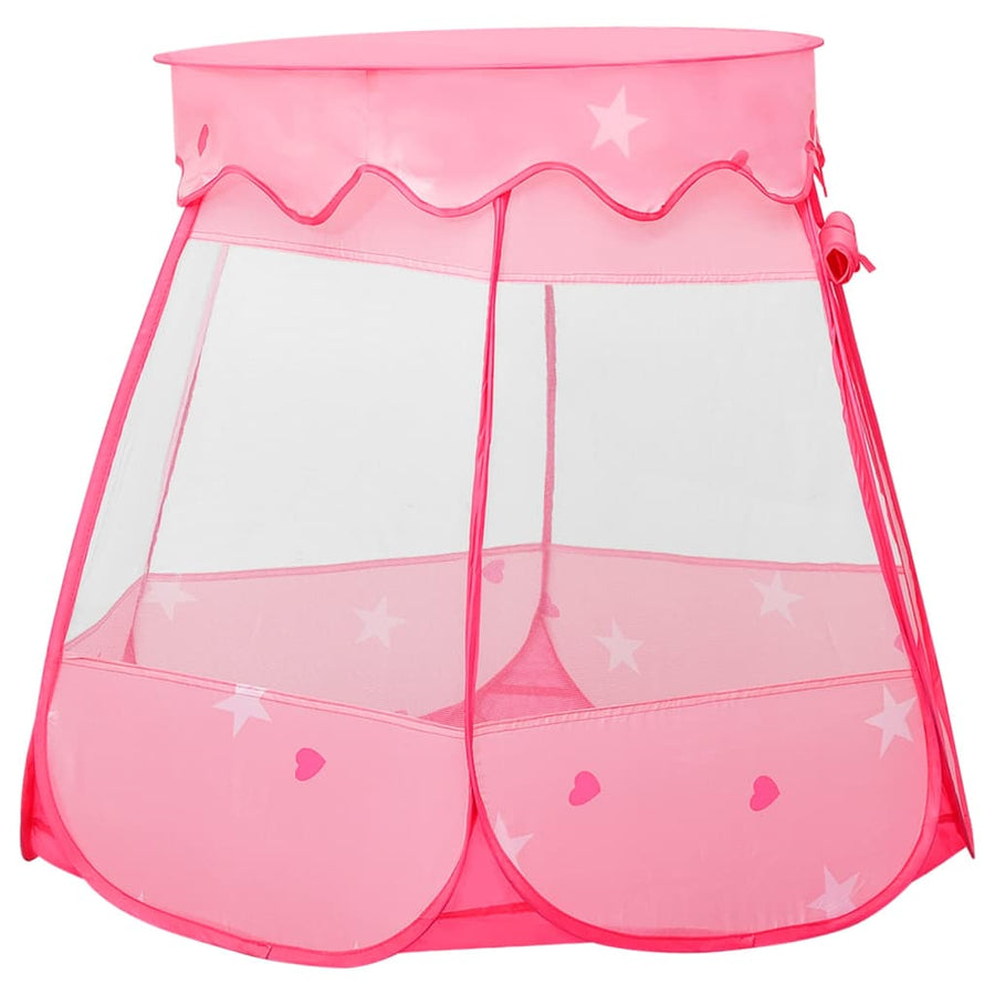 Kinderspeeltent Met 250 Ballen 02X02X82 Cm Roze Meerkleurig 2