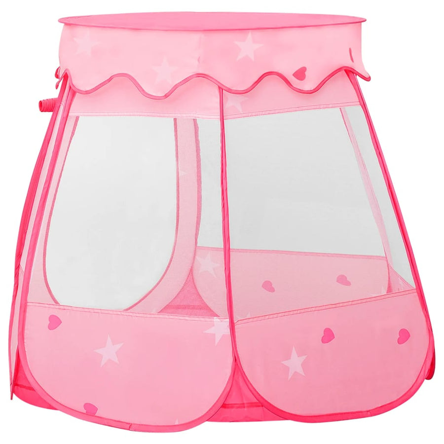 Kinderspeeltent Met 250 Ballen 02X02X82 Cm Roze Meerkleurig 2