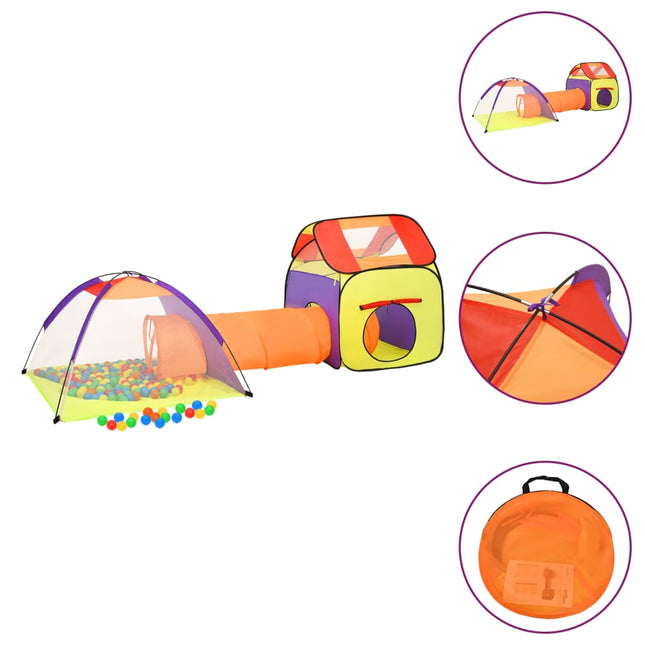 Kinderspeeltent Met 250 Ballen 338X23X Cm Meerkleurig Multikleur