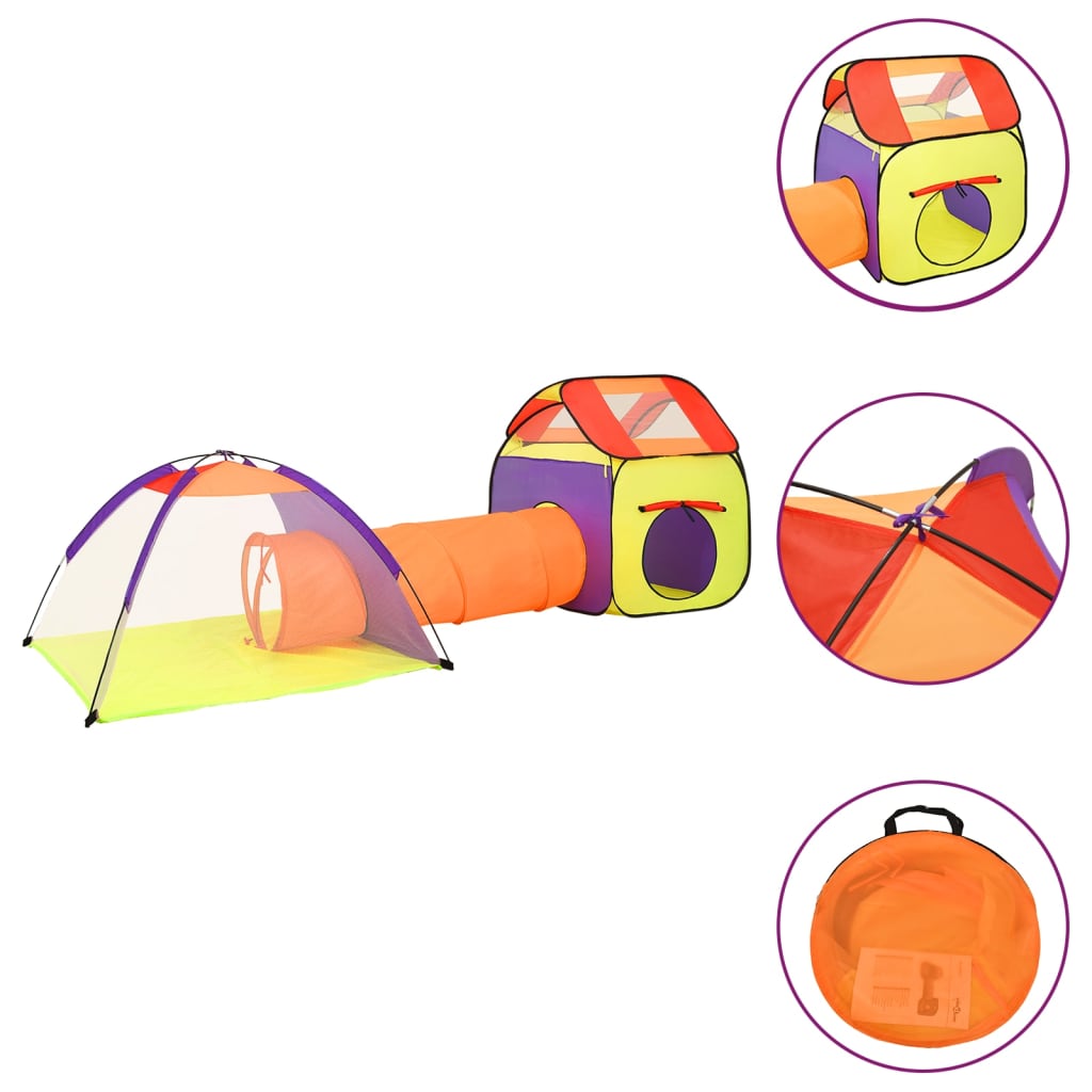 Kinderspeeltent Met 250 Ballen 338X23X Cm Meerkleurig Multikleur