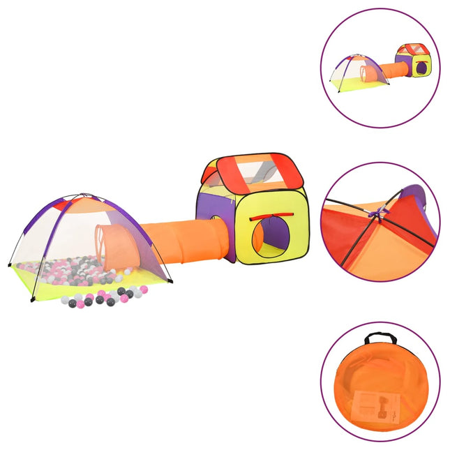 Kinderspeeltent Met 250 Ballen 338X23X Cm Meerkleurig Meerkleurig 2