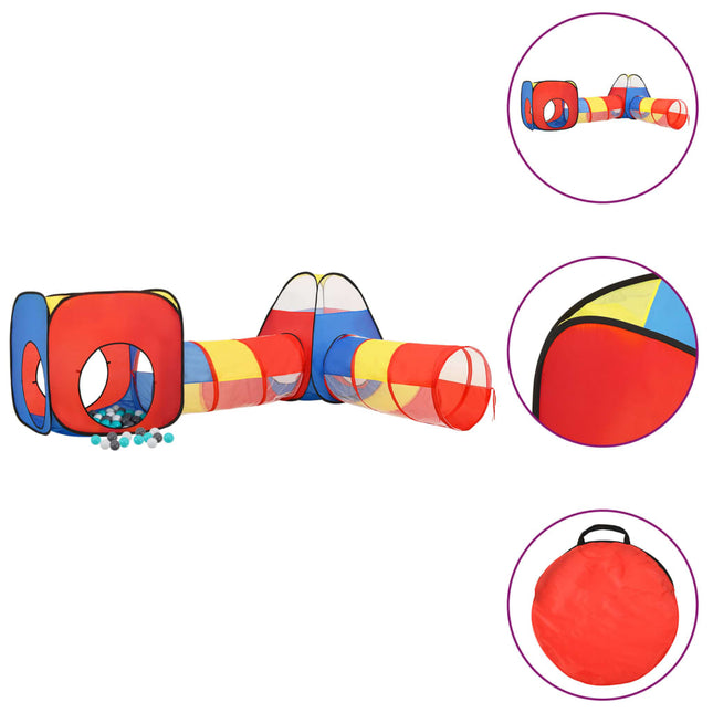 Kinderspeeltent Met 250 Ballen 90X264X90 Cm Meerkleurig Meerkleurig 1