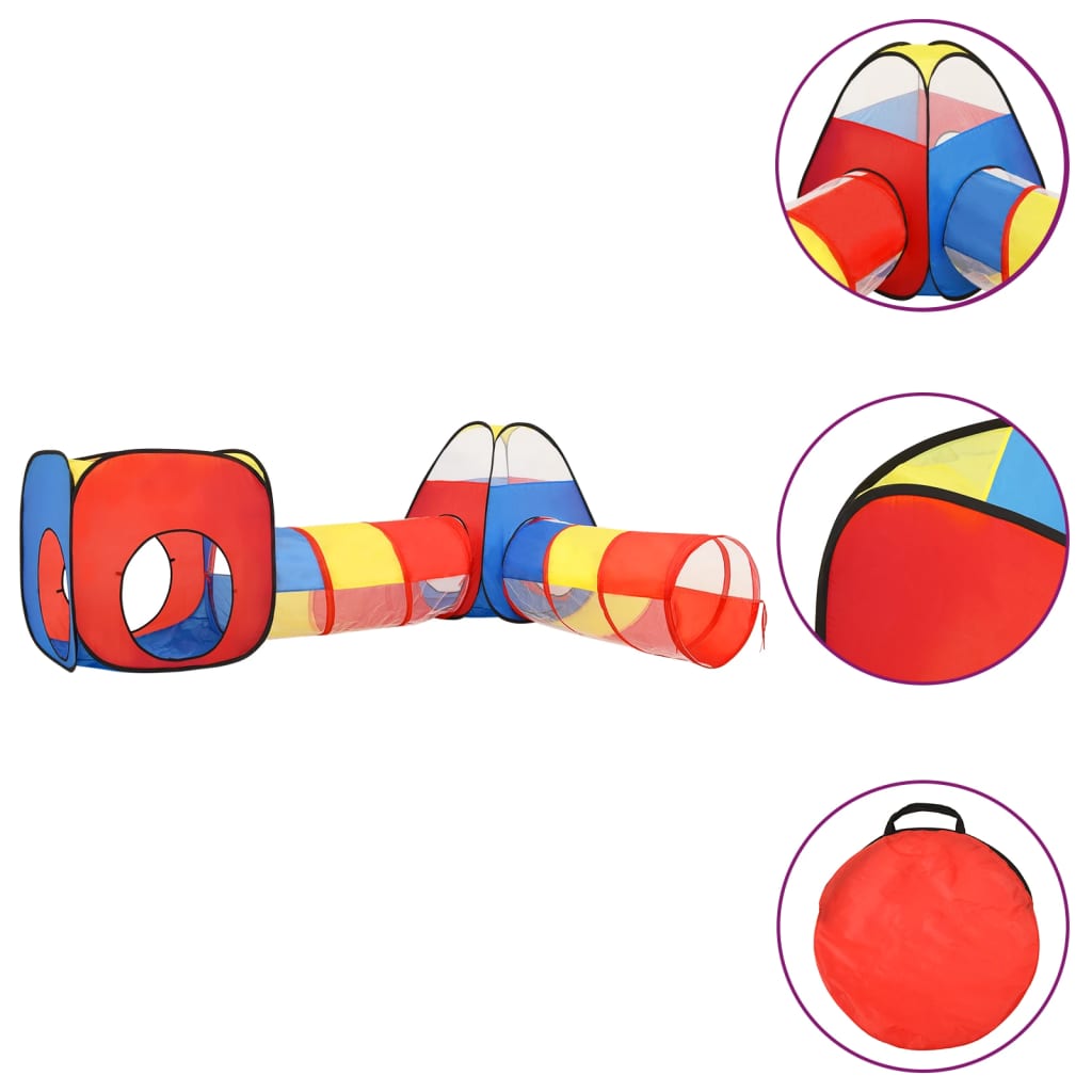 Kinderspeeltent Met 250 Ballen 90X264X90 Cm Meerkleurig Meerkleurig 1