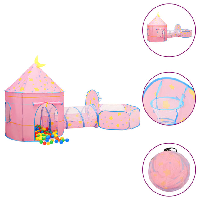 Kinderspeeltent Met 250 Ballen 30X20X28 Cm Roze Multikleur