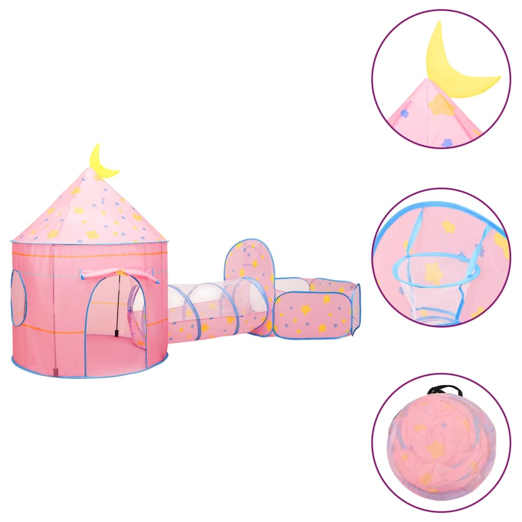 Kinderspeeltent Met 250 Ballen 30X20X28 Cm Roze Meerkleurig 1