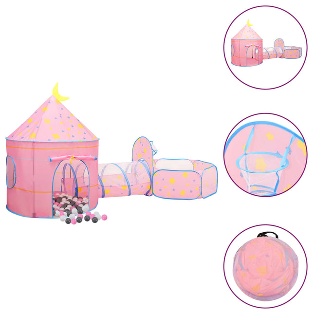 Kinderspeeltent Met 250 Ballen 30X20X28 Cm Roze Meerkleurig 2