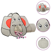Kinderspeeltent olifant 174x86x101 cm grijs met 250 ballen