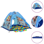 Kinderspeeltent 120x120x90 cm blauw met 250 ballen