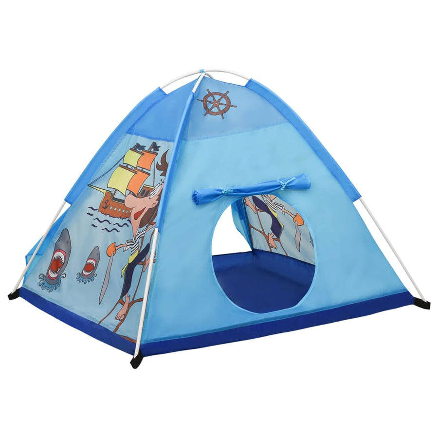 Kinderspeeltent Met 250 Ballen 20X20X90 Cm Blauw Multikleur