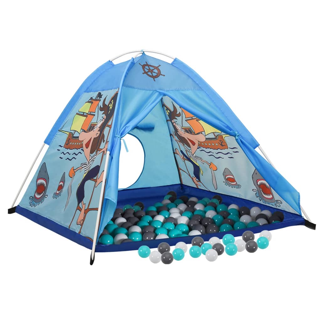 Kinderspeeltent Met 250 Ballen 20X20X90 Cm Blauw Meerkleurig 1