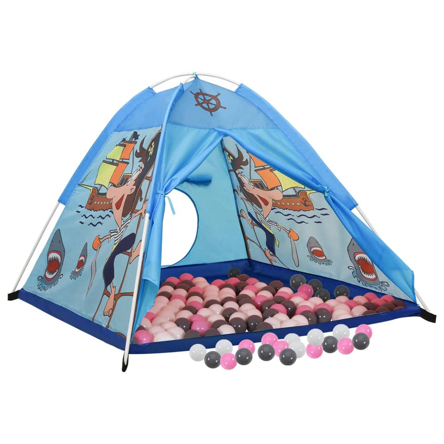 Kinderspeeltent Met 250 Ballen 20X20X90 Cm Blauw Meerkleurig 2