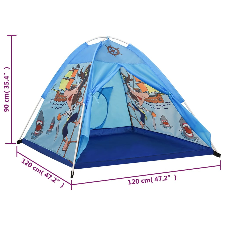 Kinderspeeltent Met 250 Ballen 20X20X90 Cm Blauw Meerkleurig 2