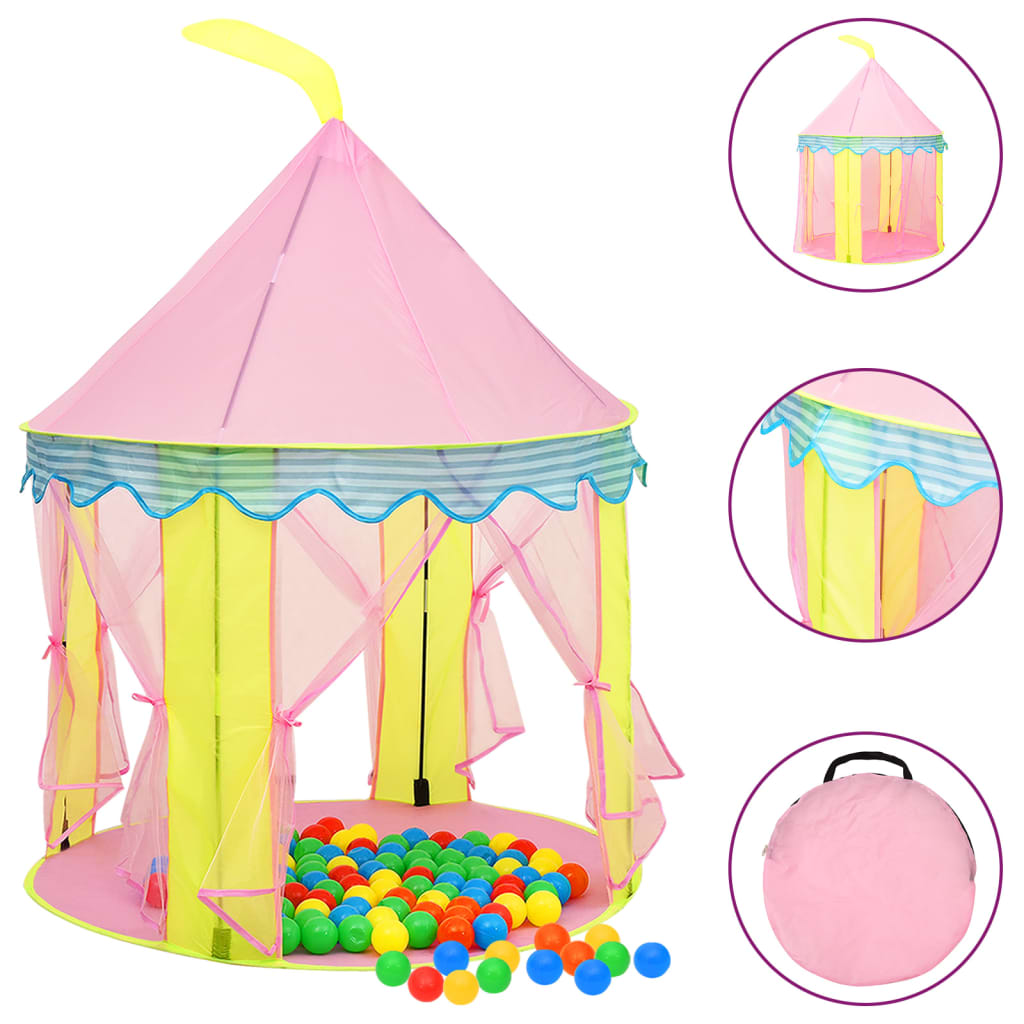 Kinderspeeltent Met 250 Ballen 00X00X27 Cm Roze Multikleur