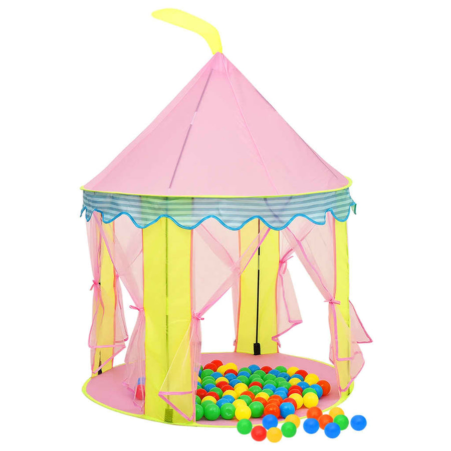 Kinderspeeltent Met 250 Ballen 00X00X27 Cm Roze Multikleur