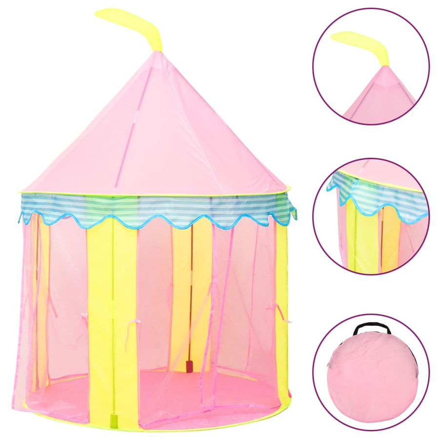Kinderspeeltent Met 250 Ballen 00X00X27 Cm Roze Multikleur