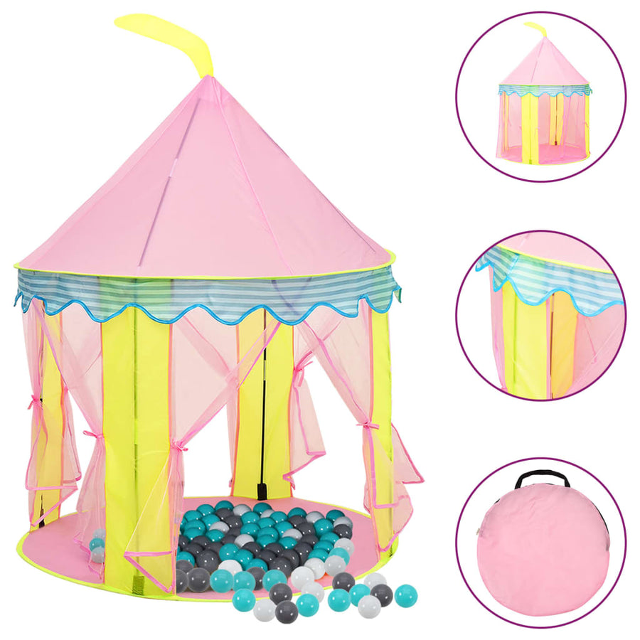 Kinderspeeltent Met 250 Ballen 00X00X27 Cm Roze Meerkleurig 1