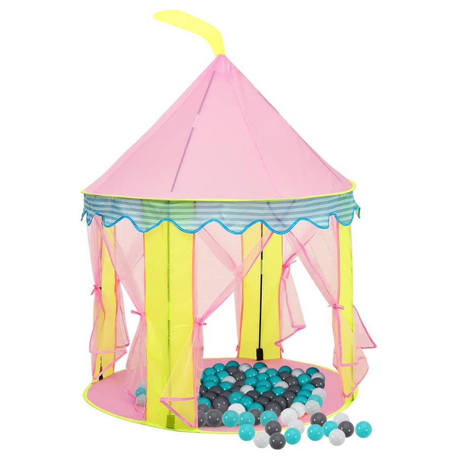 Kinderspeeltent Met 250 Ballen 00X00X27 Cm Roze Meerkleurig 1
