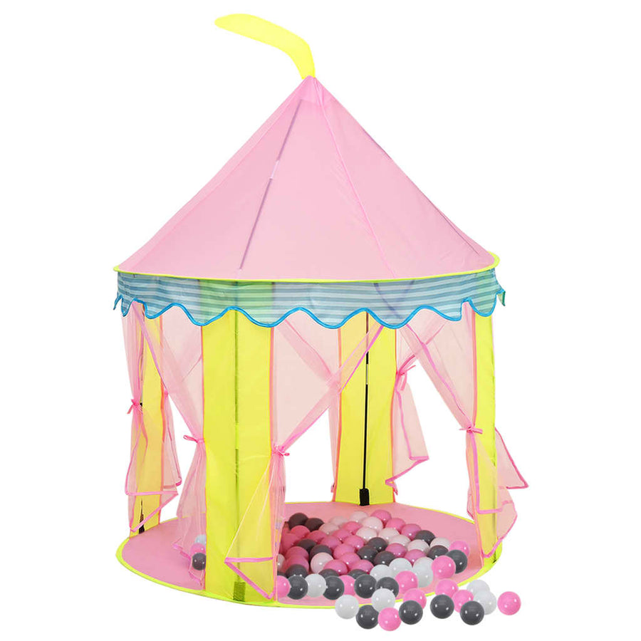 Kinderspeeltent Met 250 Ballen 00X00X27 Cm Roze Meerkleurig 2