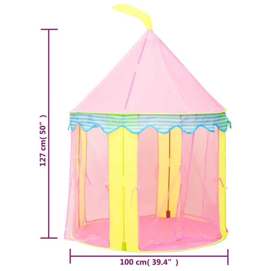 Kinderspeeltent Met 250 Ballen 00X00X27 Cm Roze Meerkleurig 2