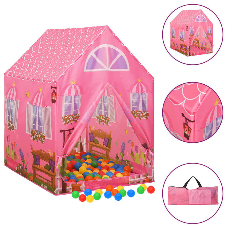 Kinderspeeltent Met 250 Ballen 69X94X04 Cm Roze Multikleur
