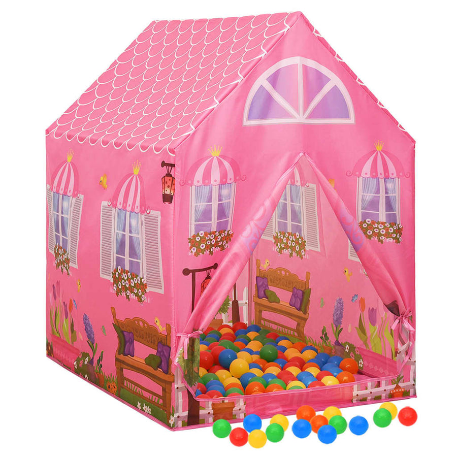Kinderspeeltent Met 250 Ballen 69X94X04 Cm Roze Multikleur