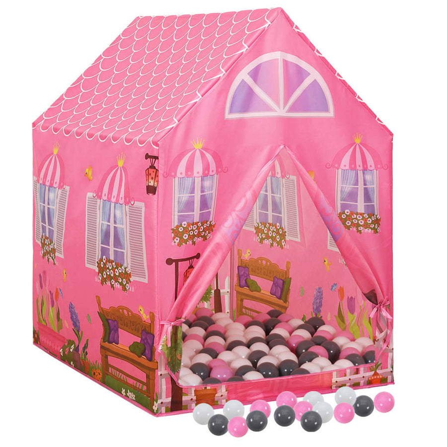 Kinderspeeltent Met 250 Ballen 69X94X04 Cm Roze Meerkleurig 2