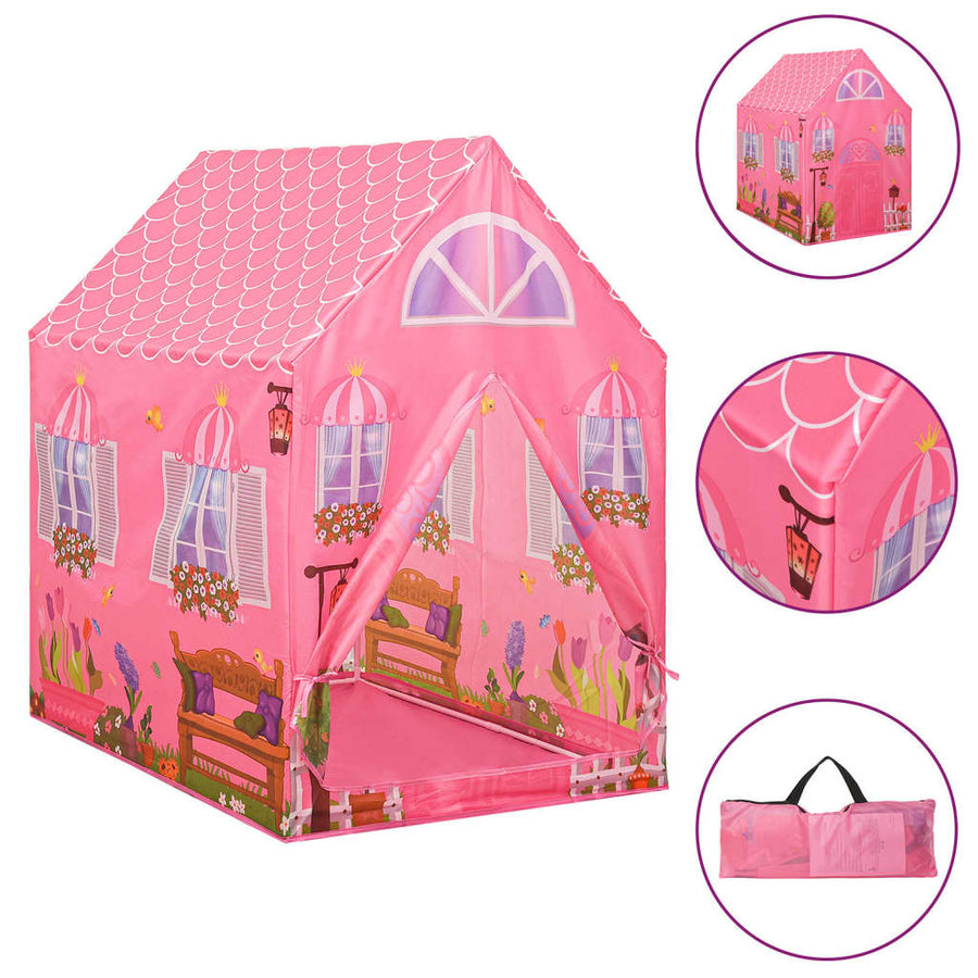 Kinderspeeltent Met 250 Ballen 69X94X04 Cm Roze Meerkleurig 2