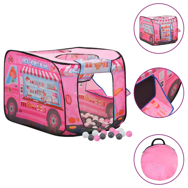 Kinderspeeltent Met 250 Ballen 70X2X70 Cm Roze Meerkleurig 2