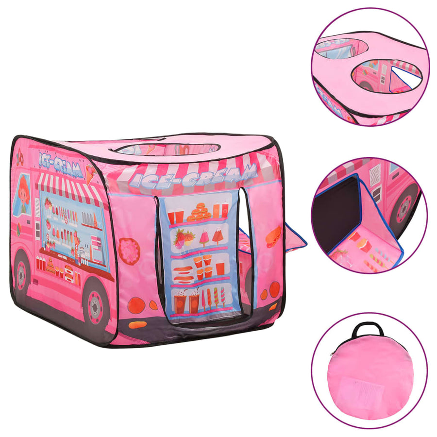 Kinderspeeltent Met 250 Ballen 70X2X70 Cm Roze Meerkleurig 2