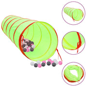 Kinderspeeltunnel 175 cm polyester groen met 250 ballen