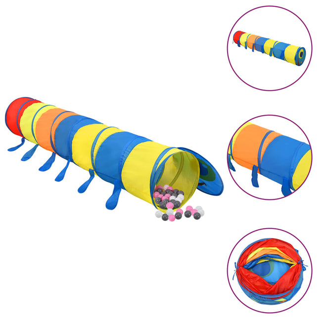 Kinderspeeltunnel Met 250 Ballen 245 Cm Polyester Meerkleurig Meerkleurig 2