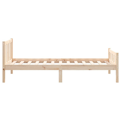 Bedframe Massief Hout Single 90 x 190 cm Naturel