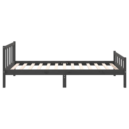 Bedframe Massief Hout 100 x 200 cm Grijs