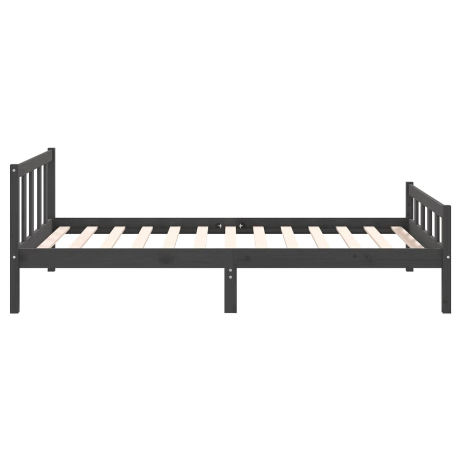 Bedframe Massief Hout 100 x 200 cm Grijs