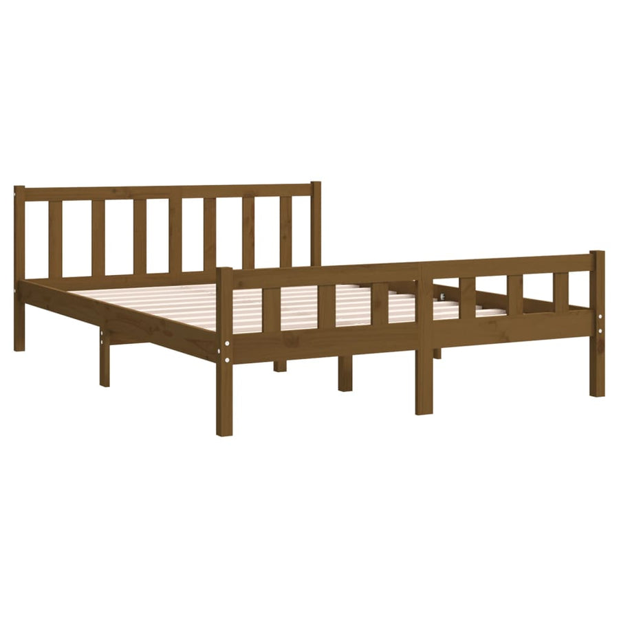Bedframe Massief Hout 120 x 200 cm Honingbruin