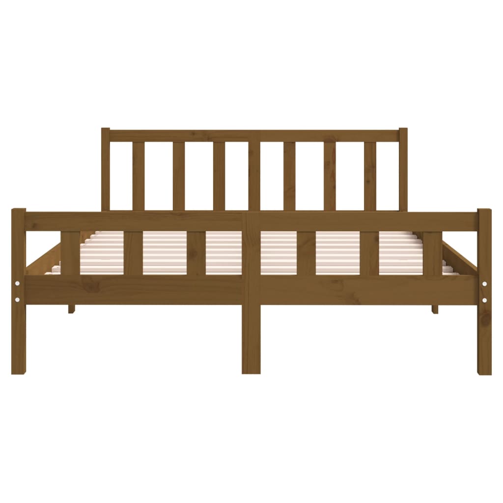 Bedframe Massief Hout 120 x 200 cm Honingbruin