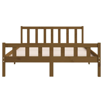 Bedframe Massief Hout 120 x 200 cm Honingbruin