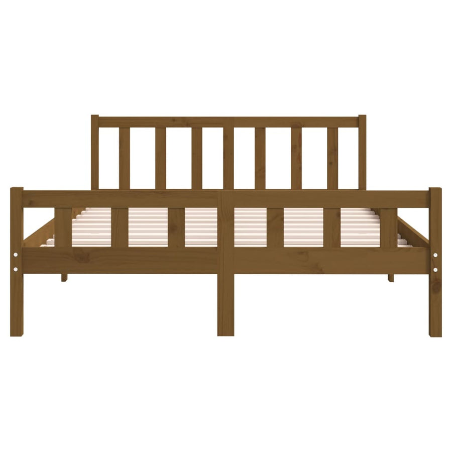 Bedframe Massief Hout 120 x 200 cm Honingbruin