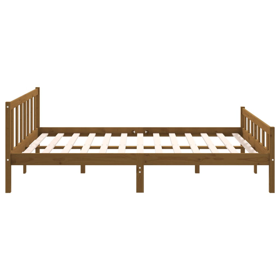 Bedframe Massief Hout 120 x 200 cm Honingbruin