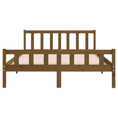 Bedframe Massief Hout King Size 150 x 200 cm Honingbruin
