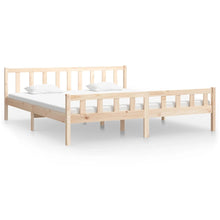 Bedframe Massief Hout 160 x 200 cm Naturel
