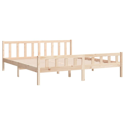 Bedframe Massief Hout 160 x 200 cm Naturel