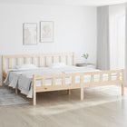 Bedframe Massief Hout 160 x 200 cm Naturel